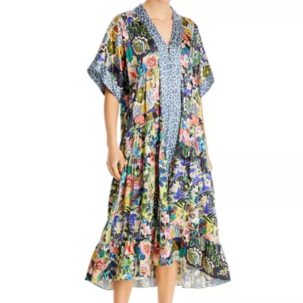 Johnny Was silk Chelsea Sea Gardens Kimono/dress NWT - Picture 9 of 13